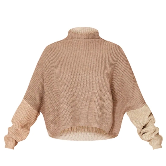 Chuncky Oversized Color Block Knit Sweater - Picture 5 of 10